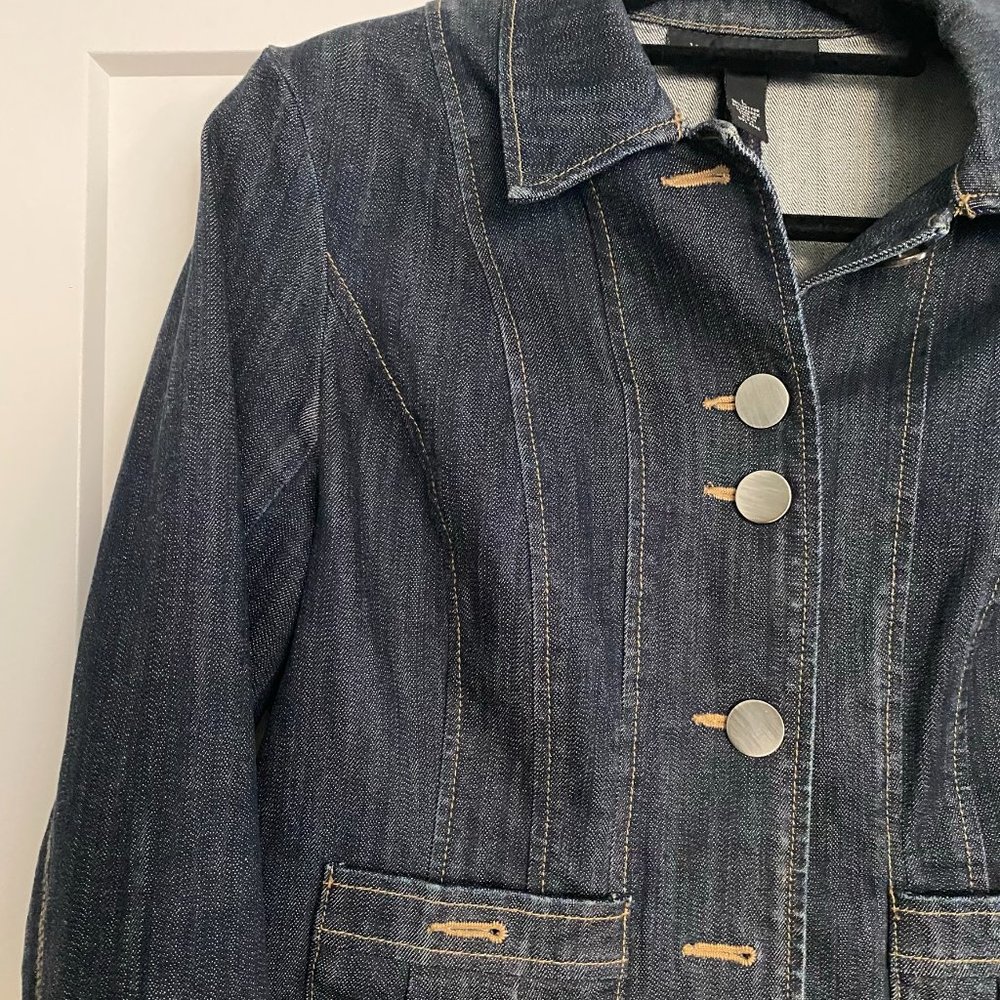 Denim Blue Jacket, INC International Concepts, Large, Blue Denim - Picture 3 of 7